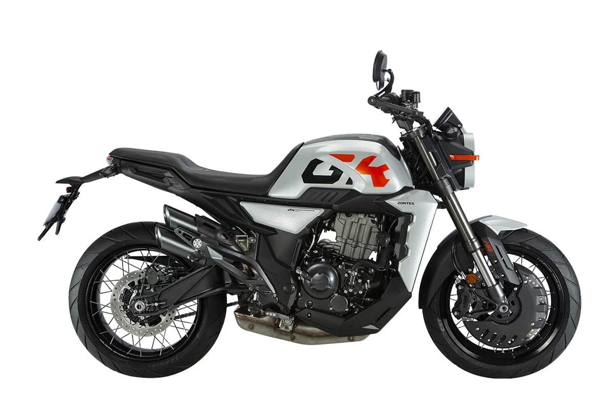 Мотоцикл ZONTES ZT350-GK, серебристый/оранжевый